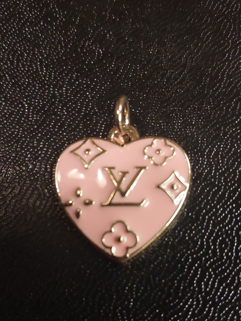 LV Light Pink & Gold Tone Enamel Heart Charm Pendant. 1/$17 or 2/$25 Charms